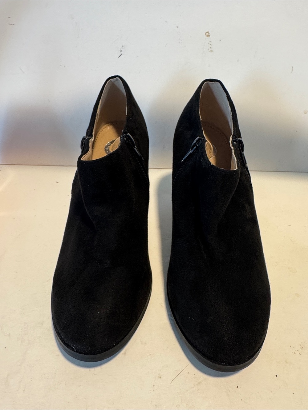 Women's Black Suede Ankle Booties - Classic Everyday Style